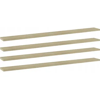 police Police na knihy dub sonoma 100 x 10 x 1,5 cm, 4 ks