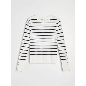 Dámská móda Sinsay - Pruhovaný svetr s proužky - vícebarevná - 660GZ-MLC - 660GZ-MLC-XS