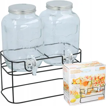Sklenice Dvojitá sklenice s kohoutkem na vodu z limonády Cuisine Elegance 2x4L