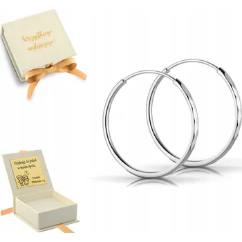 Náušnice NÁUŠNICE KOLKA KOLA NAŘEZANÉ KOLÍČKY DIAMANTOVÉ STŘÍBRO 925 2,5 CM 25 MM