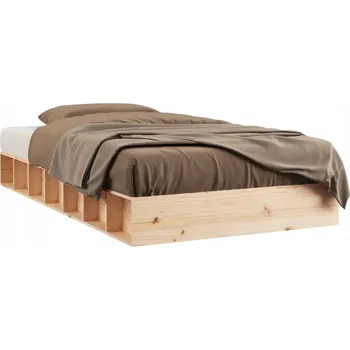 Postel Dřevěná borovicová postel 192,5 x 93 x 21 cm, vhodná pro matrace 75 x 190 cm