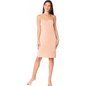 Dámské šaty Spodní sukně k šatům, noční , viskózové šaty , BLV50-272 Meruňková velikost