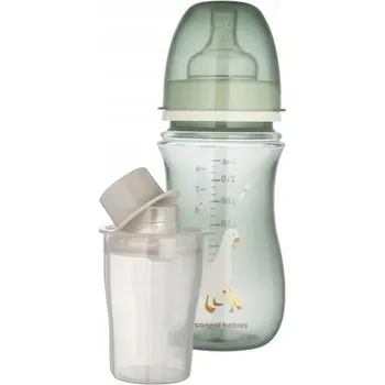 Kojenecká láhev CANPOL 35/245 Kojenecká láhev anti-colic GOOSE 240 ml s nádobkou na mléko