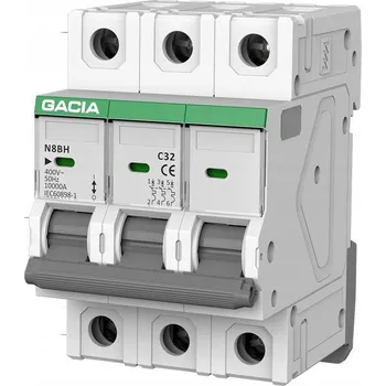 Jistič Nadproudový jistič GACIA N8BH 10KA C 3P 63A