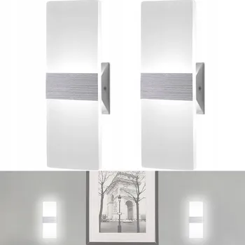Nástěnné svítidlo 2 Vnitřní nástěnná svítidla 12W Akrylová lampa na zeď do předsíně, obývacího pokoje, Ložnice