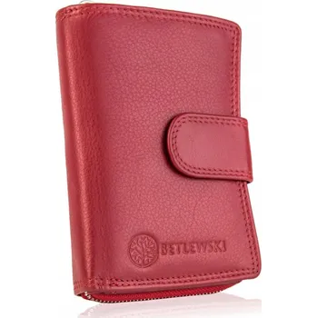 Peněženka Betlewski dámská peněženka z pravé kůže červená