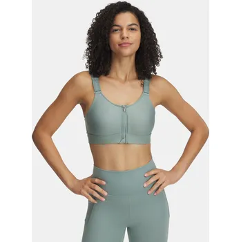 Dámské spodní prádlo Dámská podprsenka Under Armour UA Infinity High Zip 1384118-348 Zelená XS D-DD