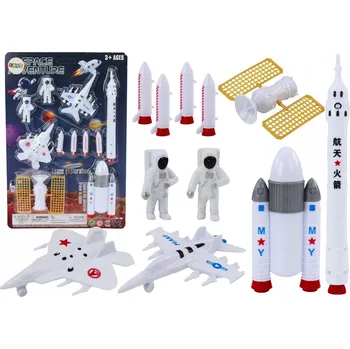 Figurka Sada Kosmických Figurek Astronauti Rakety 11 ks