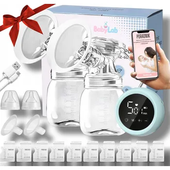 Odsávačka mléka Elektrická odsávačka mateřského mléka dvojitá bezdrátová sada, 3 režimy BabyLab – pro maximální pohodlí