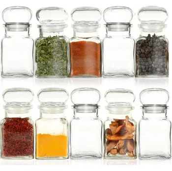 Dóza na potraviny 10x Skleněná dóza na koření sada dóz