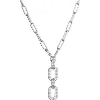 Oblečení a móda Stříbrný náhrdelník očka se zirkony 12141.1