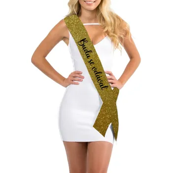 Party dekorace Šerpa - Budu se vdávat Světle modrá