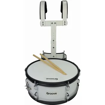Jednotlivý buben GRV MS-1455WH Marching Snare 14x5,5" + carrier