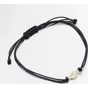 Oblečení a móda Náramek žluté zlato 585 šňůrkový s přívěskem LT14-014-ZL-BIL délka 21 cm