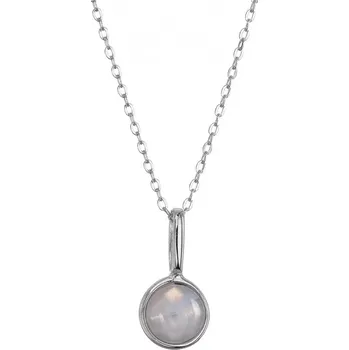 Náhrdelník Stříbrný náhrdelník s modrým krajkovým achátem 12158.3