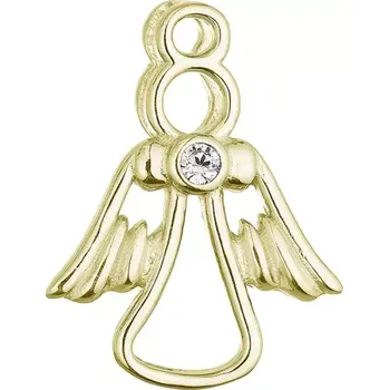 Přívěsek Pozlacený stříbrný přívěsek anděl se zirkonem 14047.1