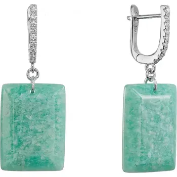Oblečení a móda Stříbrné náušnice s amazonitem 11743.3