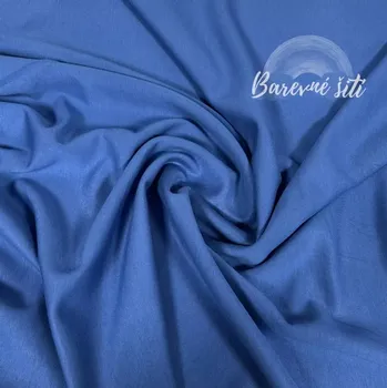 Teplákovina MÁSLOVÁ Jeans 300g (E) 0,75m/ks (Elegantní lesklá teplákovina)