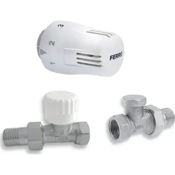 Radiátor NOVASERVIS Sada na otopná tělesa Novaservis s termostatem, přímá, 1/2", ZTM01 ZTM01