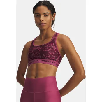 Dámské spodní prádlo Dámská podprsenka Under Armour Crossback Mid Print-R 1361042-659 Červená XS