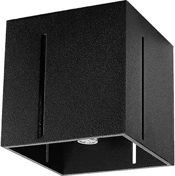 Stropní černé čtvercové svítidlo Pixar Sollux moderní do obýváku kuchyně ložnice 10x10 cm