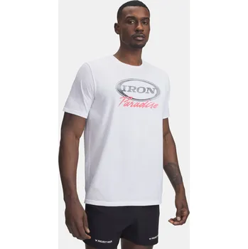 Pánské tričko Pánské tričko Under Armour Pjt Rck Iron SS 1389945-100 Bílá MD