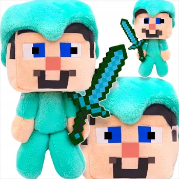 plyšák PLYŠOVÁ HRAČKA MINECRAFT DIAMANTOVÝ STEVE MEČ PLYŠÁK POSTAVA ZE HRY PLYŠOVÝ MAZLÍČEK PŘÍTULNÍČEK