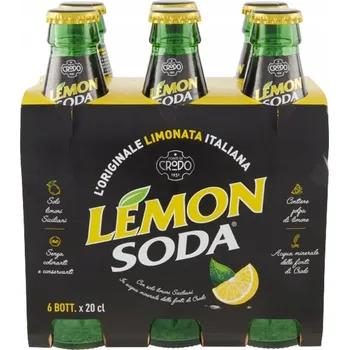 Limonáda Lemon Soda 6x 200 Ml italská perlivá limonáda ve sklenici