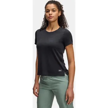 Dámské oblečení Dámské tričko Under Armour UA Launch Camo Shortsleev 1386337-001 Černá MD