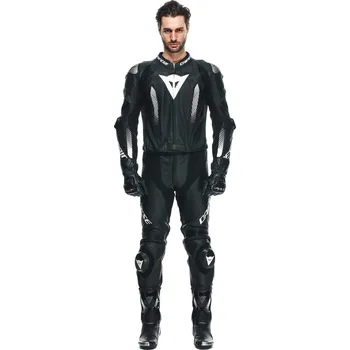 Moto kombinéza DAINESE LAGUNA SECA 5 2PCS LEATHER SUIT PERF. # BLACK/BLACK/WHITE - 56