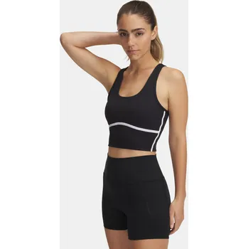 Dámské oblečení Dámské tílko Under Armour Meridian Piped Crop Tank 6003529-001 Černá XS