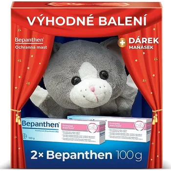 Bayer Bepanthen Baby mast, 2x 100 g + maňásek mix druhů