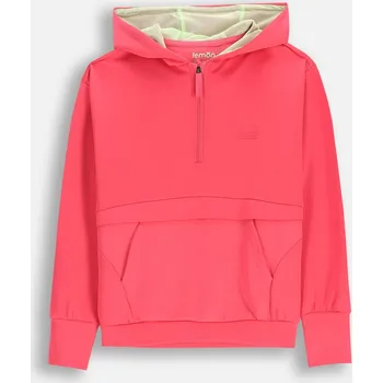 Pánská móda Mikina Růžová Tepláková Mikina s kapucí 134 LEMON WL5