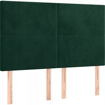 Čelo postele sametové tmavě zelené 144 x 5 x 118/128 cm