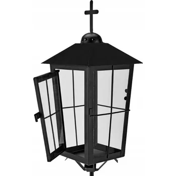 Svíčka Stojan na svíčky zapichovací HŘBITOVNÍ SVÍČKA černý kov 70 cm