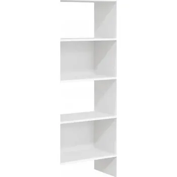 Knihovna Bílá knihovna/regál 60 x 35 x 180 cm, 5 polic, dřevěný materiál