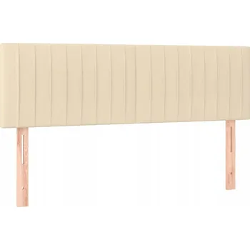 Čelo postele nastavitelné, krémové, 144x5x78/88 cm, látka