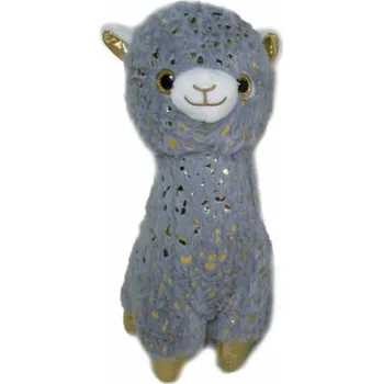 plyšák Plyšák Lama se třpytkama šedá – 29 cm