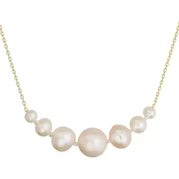 Náhrdelník Pozlacený náhrdelník s říčními perlami 22063.1