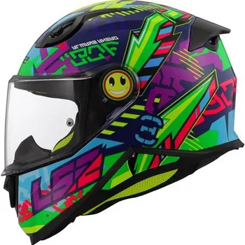 Helma na motorku LS2 FF812 KID SVENT BLUE GREEN - L