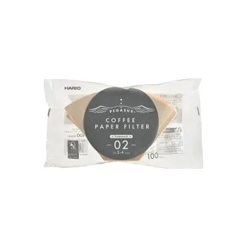 Příslušenství pro přípravu kávy Hario Pegasus Papírové filtry - nebělené - 02 - 100 ks