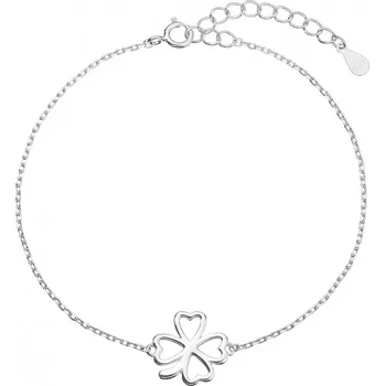 Náramek Stříbrný náramek čtyřlístek 63018
