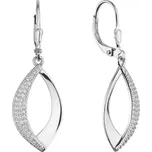 Stříbrné visací náušnice slzy 11697.1