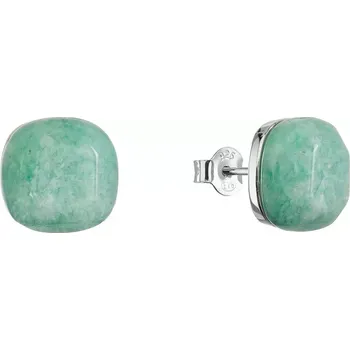 Oblečení a móda Stříbrné náušnice čtverec s amazonitem 11729.3