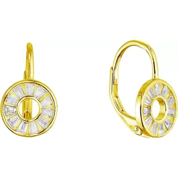 Náušnice Pozlacené stříbrné náušnice kroužek ananas 11719.1