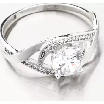 Oblečení a móda Dámský prsten bílé zlato 585 zirkon 226P-111059 velikost 54