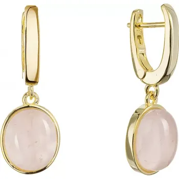 Oblečení a móda Pozlacené visací náušnice s pravým růženínem 11737.3