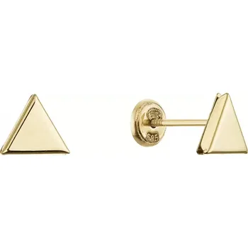 Oblečení a móda Zlaté 14 karátové náušnice trojúhelník 91A00077