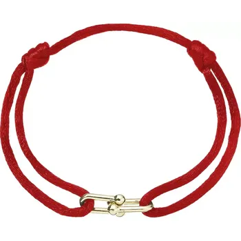 Náramek Kabbalah náramek s pozlacenou ozdobou 13094.3 red