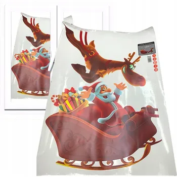 Vánoční dekorace Vánoční samolepka na okno Dekorativní okenní dveře Mikuláš Sob 50 cm